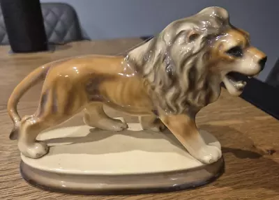 Buy Vintage Ceramic Lion Figure Gloss Mounted Used • 11.99£