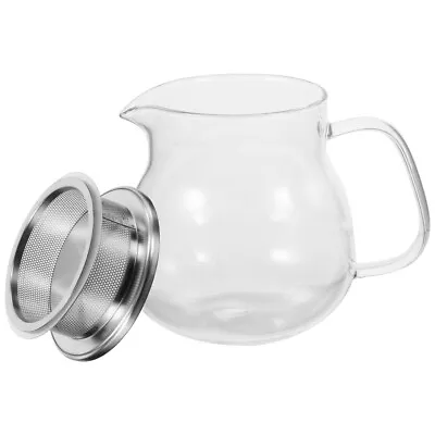 Buy  1 Set Of Tea Kettle Glass Teapot Clear Tea Kettle Handheld Water Kettle For • 15.38£
