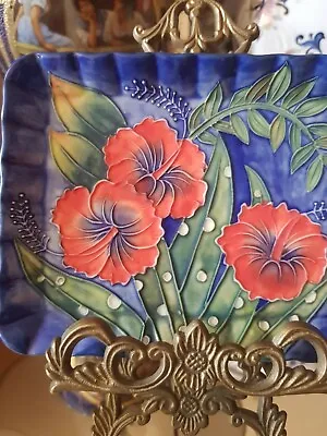 Buy Old Tupton Ware Plate Tray Hibiscus Design Hand Painted • 29.99£
