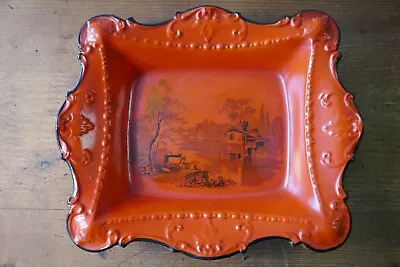 Buy W. Adams & Son - J Cutts (Designer) Printed Red Bowl With Picture - 12x10x2 Inch • 28£