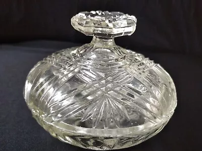 Buy Vintage Cut Glass Sugar Bowl/Trinket • 9.95£