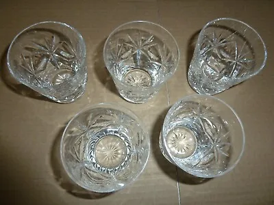 Buy BOHEMIAN - Heavy Cut Glass Crystal SMALL WHISKEY TUMBLER Glasses, Sets Of 5 • 22.50£