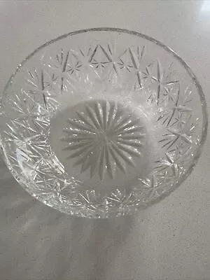Buy Vintage Cut Glass Crystal Fruit Or Trifle  Bowl 20cm • 15£