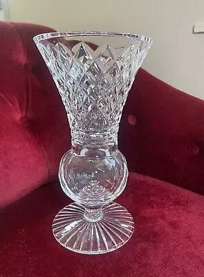 Buy Large Vintage Tyrone Crystal Vase Dalriada Irish Cut Glass Thistle Shape • 29.99£