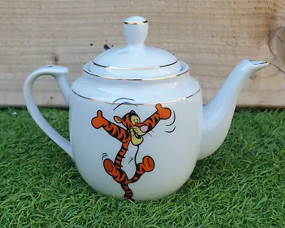Buy Disney Tigger Fine Bone China Teapot Made In England White Gold Detail • 19.99£