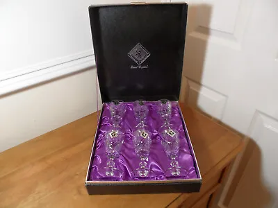 Buy 6 Vintage Edinburgh Hand Cut Sherry / Wine Glasses • 29.99£