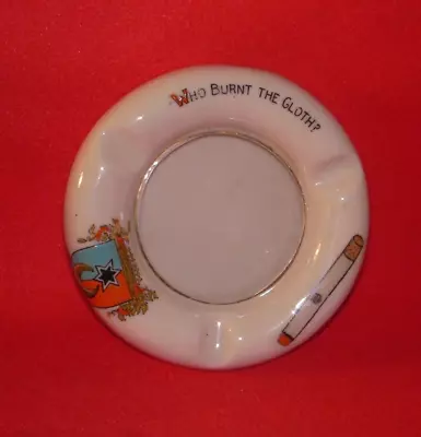Buy Carlton Crested China Ash Tray (Who Burnt The Cloth ?) Southsea Crest • 9.99£