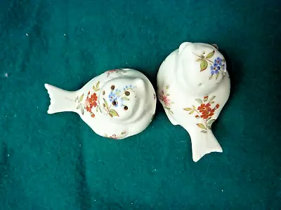 Buy Vintage Hammersley Bone China Flower Posy Cute Bird Salt Pepper Shakers • 9.50£