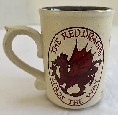 Buy Red Dragon Y Ddraig Goch Stoneware Mug Laugharne Pottery • 16.31£