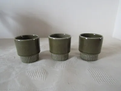 Buy Poole Pottery Choisya Olive Green Set Of 3 Egg Cups • 9.99£