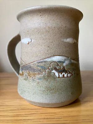 Buy Handmade Corris Studio Pottery Mug Cup, Welsh White Cottage On The Hill • 10£
