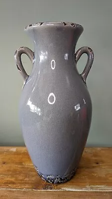 Buy Grey Ceramic Chateau Urn Flower Vase Distressed Rust Lava 35cm Tall Dunelm • 10£