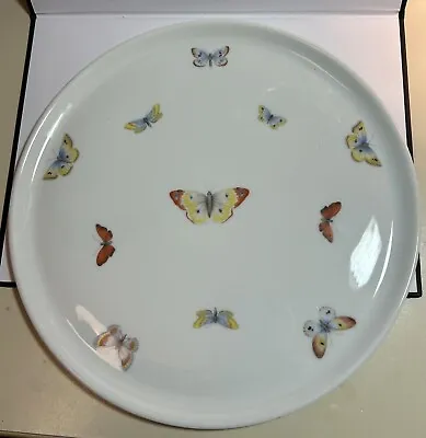 Buy Vintage Mid Century MCM Limoges France Butterflies Round Platter Dish Plate 50s • 94.83£