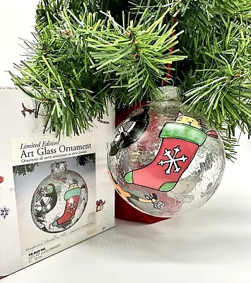 Buy 2001 FIGI Cats Hand Painted Art Glass Christmas Tree Ornament  • 23.80£