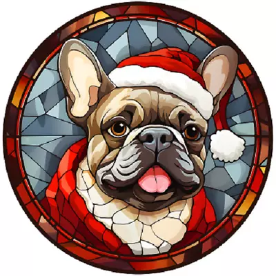 Buy Dog  Christmas Baubles, 25 Designs Available. Stained Glass Design • 5.49£
