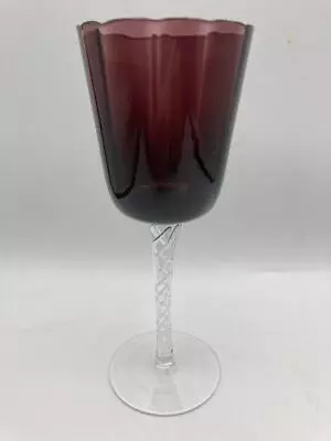 Buy Elegant Vintage Amethyst Wine Glass With 'air Twist' Stem! • 43.43£