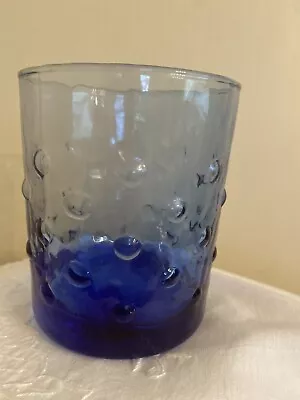 Buy Vintage Cobalt Blue Hobnail, Drinking Glassware  4” • 9.42£