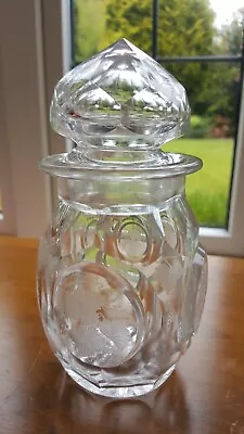 Buy Antique Glass Jars With Lids, Very Pretty Victorian, Hand Cut And Etched Glass,  • 5£