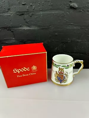 Buy Spode Silver Jubilee 1977 Tankard Mug 10.5 Cm High Boxed • 19.99£
