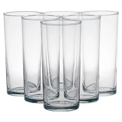 Buy 6x Highball Glasses Tall Glass Water Juice Bar Cocktail Drinking Tumblers Set • 11.95£