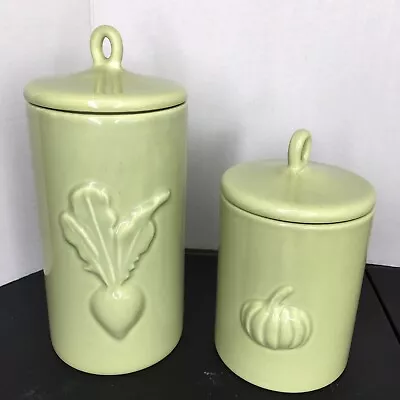 Buy DESTINOS S.A. Vintage Glazed Green Pottery Jars Mid Century Made In Portugal 2 • 34.52£
