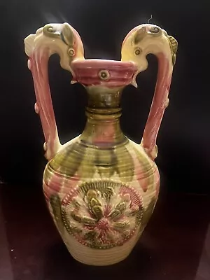 Buy Vintage Three Color Pottery Double Dragon Vase!! • 15.02£