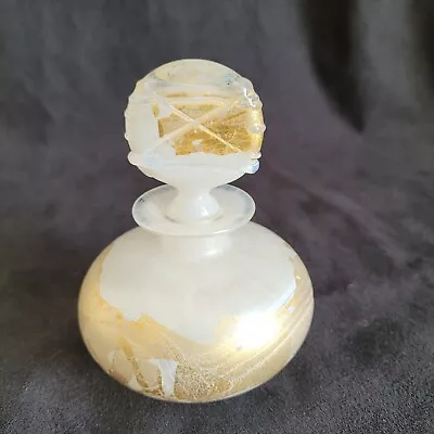 Buy Isle Of Wight Studio Glass Golden Peacock Glass Perfume Bottle & Stopper • 61.46£