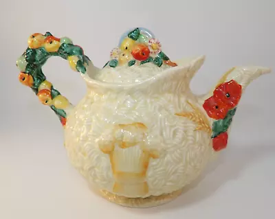 Buy Clarice Cliff Newport Pottery Celtic Harvest 1 1/2 Pint Teapot 1930s Art Deco VG • 65.99£
