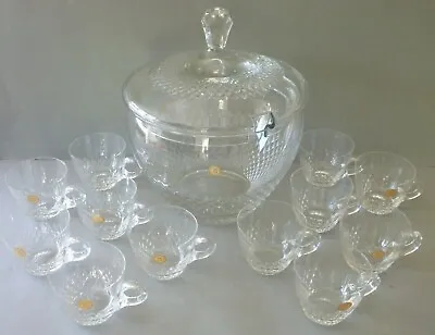 Buy Spiegelau Kristal Punch Bowl & 12 Cups - Cut Glass Crystal - W Germany - New • 139£