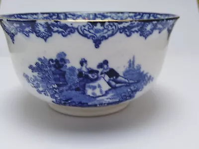 Buy Vintage Royal Dalton   Watteau   Blue & White Bowl • 6.99£
