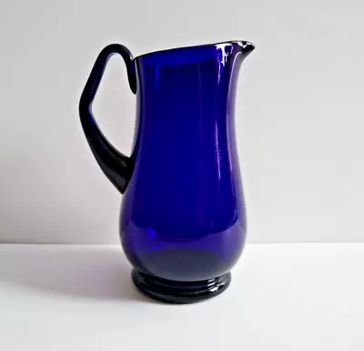 Buy Vintage Dark Blue Glass Jug • 20£