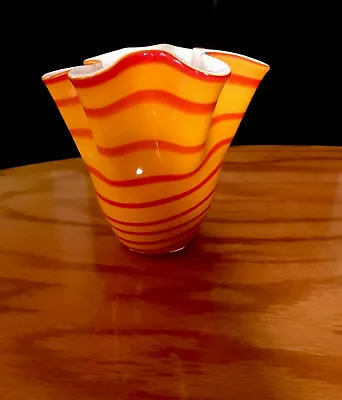 Buy Hand Blown Studio Art Glass Vase • 43.33£