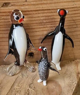 Buy Murano Glass Penguins Tiny Size • 19.99£