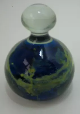 Buy Glass Paperweight Mdina Vintage Blue Green • 10£