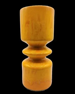 Buy Vintage MCM Swedish Orange Yellow Drip Glaze Pottery Hooped Vase 10  Pop Art  • 38.60£
