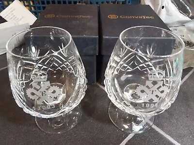 Buy Vintage Convatec Presentation Commemorative Glass Goblets Brandy 1993 1994  • 12£