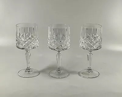 Buy Set Of 3 Cut Lead Crystal Wine Glasses Sh53 • 13.99£