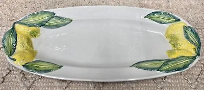 Buy Vintage Ceramic Bassano Del Grappa Italy Lemon Fish Platter Serving Plate • 65£