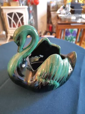 Buy Vintage Blue Mountain Ceramic Swan 7x5.5 X6 Inches Approximately • 5.80£