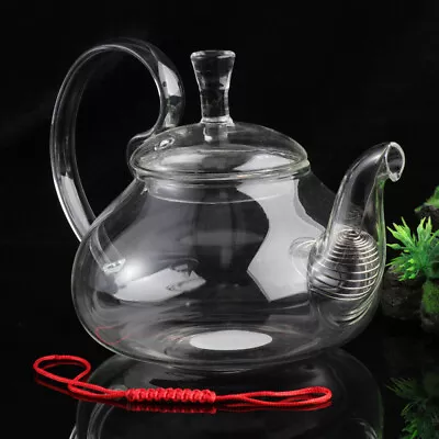 Buy Clear Glass Teapot 600ml Tea Kettle Vintage Chinese Kungfu Teaware • 17.25£