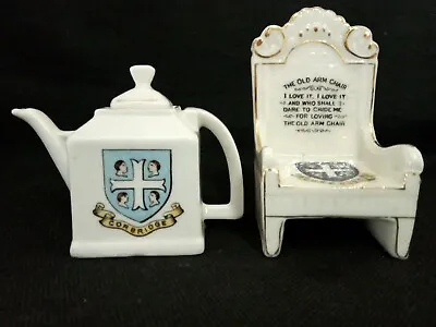 Buy Crested China - CORBRIDGE - Square Teapot/The Old Armchair - Gemma/Arcadian. • 5£