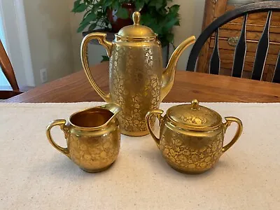 Buy Antique Pickard China Co. USA Tea Set Porcelain And Gold • 137.51£