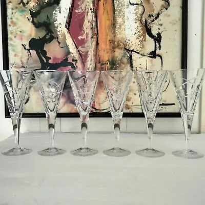 Buy Royal Doulton Crystal Luna Cut Wine/Water Glasses (6) • 177.69£