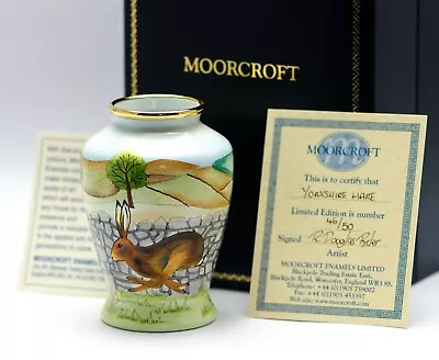 Buy MOORCROFT ENAMEL ~ Yorkshire Hares  ~ By Sian Leeper - Ltd Edition 46/50 • 193.50£