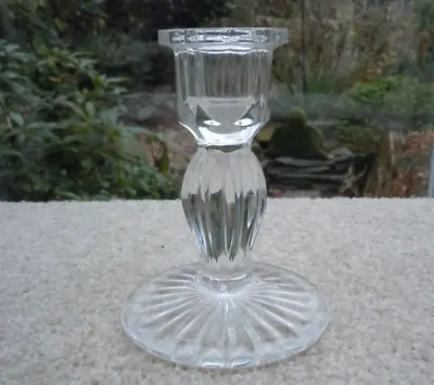 Buy Glass Candle Holder Pressed Glass Candlesticks 11cm Tall. • 5.50£