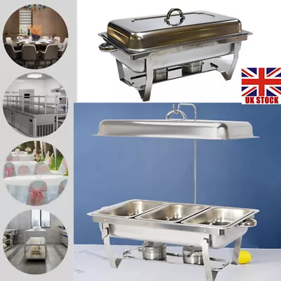 Buy 3-Tray Food Buffet Server Warming Tray Hot Plate Chafing Dish • 53£