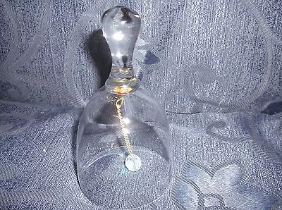 Buy Elegant Lead Crystal Glass Bell & Sparkly Crystal Clanger 4.5  High • 5£