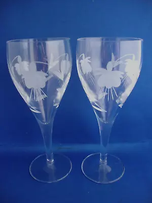Buy 2 X Gleneagles Crystal Springtime Cut Pattern Large Wine Glasses - 20.5cm • 24.95£