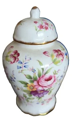 Buy Vintage Floral Fenton China Ginger Jar 17cm (BLU7) • 2.50£