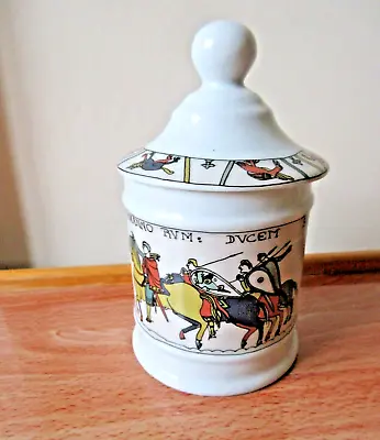 Buy Limoges France Tapisserie De Bayeux Design On China Jar With Lid • 9.99£